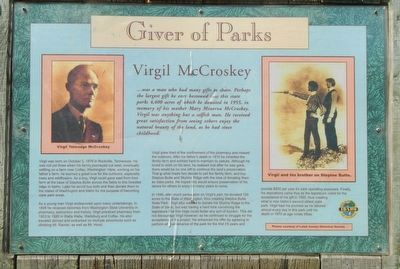 Giver of Parks Marker image. Click for full size.