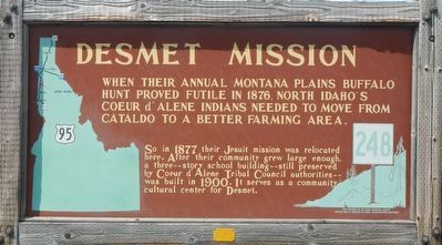 DeSmet Mission Marker. Click for full size. DeSmet Mission Marker image. Click for full size.