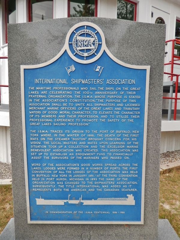 International Shipmaster's Association Marker. Click for full size. International Shipmaster's Association Marker image. Click for full size.