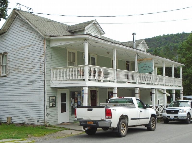 Long Eddy Hotel and Marker image. Click for full size.
