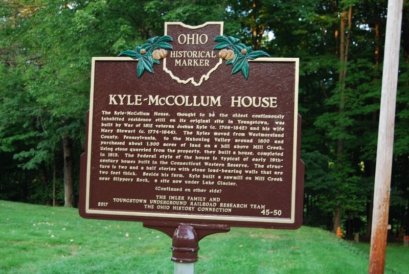 Kyle-McCollum House Marker image. Click for full size.