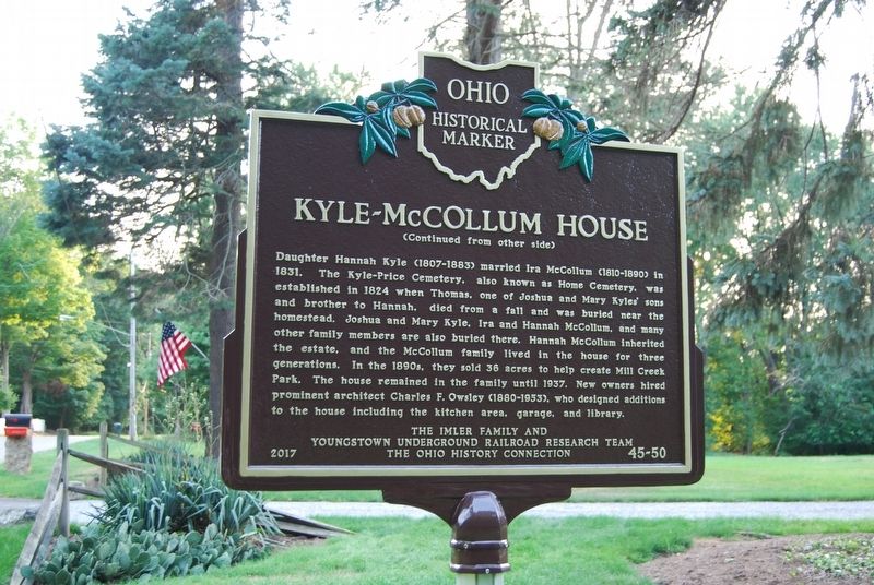 Kyle-McCollum House Marker image. Click for full size.