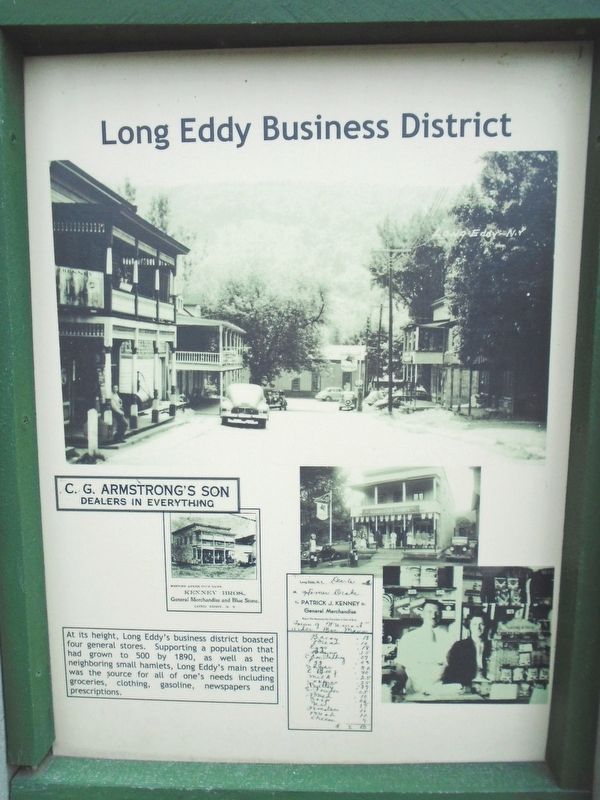 Long Eddy Business District Marker image. Click for full size.