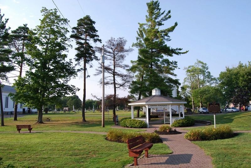 Vienna Township Green and Cemetery Marker. Click for full size. Vienna Township Green and Cemetery Marker image. Click for full size.