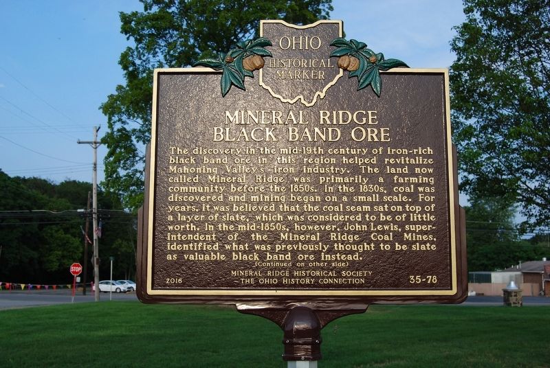 Mineral Ridge Black Band Ore Marker. Click for full size. Mineral Ridge Black Band Ore Marker image. Click for full size.