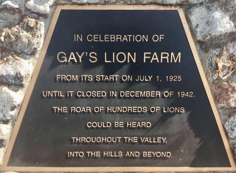 Gays Lion Farm Marker image. Click for full size.