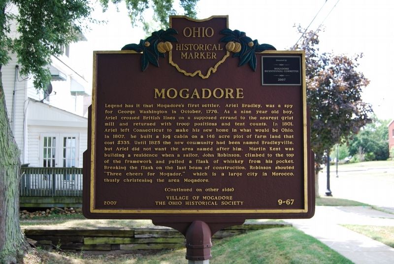 Mogadore Marker image. Click for full size.