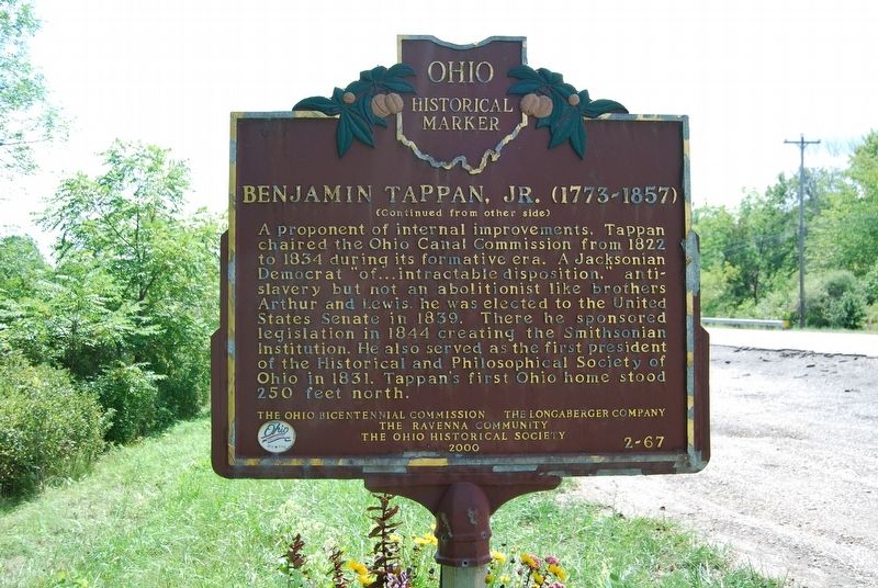 Benjamin Tappan, Jr. Marker reverse image. Click for full size.