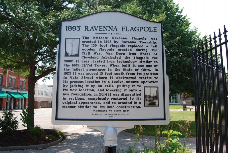 1893 Ravenna Flagpole Marker image. Click for full size.
