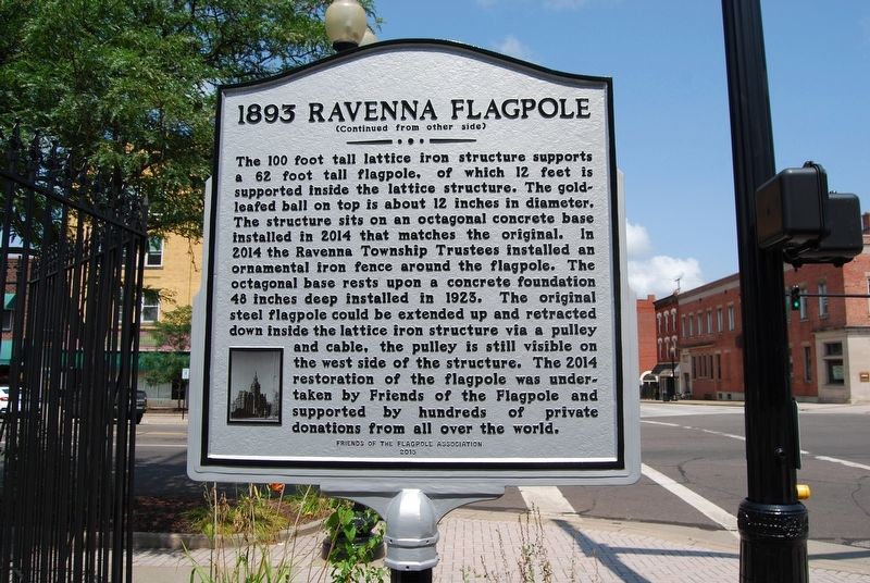 1893 Ravenna Flagpole Marker image. Click for full size.