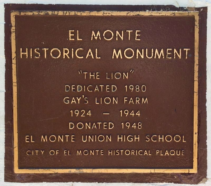 The Lion Marker. Click for full size. The Lion Marker image. Click for full size.