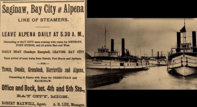 Marker detail: Iron steamers. Click for full size. Marker detail: Iron steamers image. Click for full size.