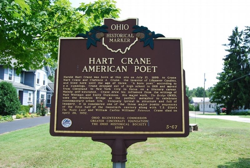 Hart Crane American Poet Marker image. Click for full size.