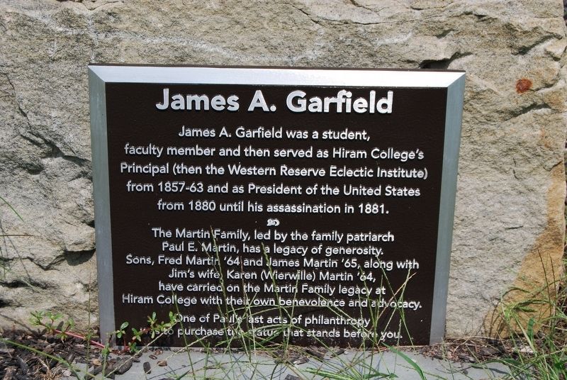 James A. Garfield Marker. Click for full size. James A. Garfield Marker image. Click for full size.