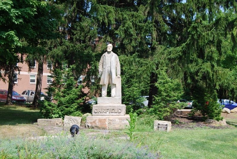 James A. Garfield Statue and Marker. Click for full size. James A. Garfield Statue and Marker image. Click for full size.