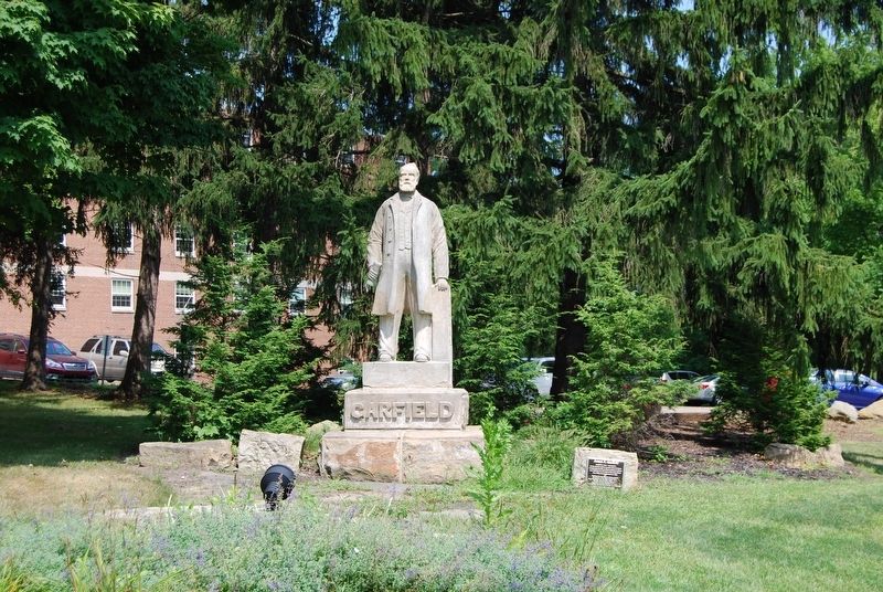 James A. Garfield Statue and Marker image. Click for full size.