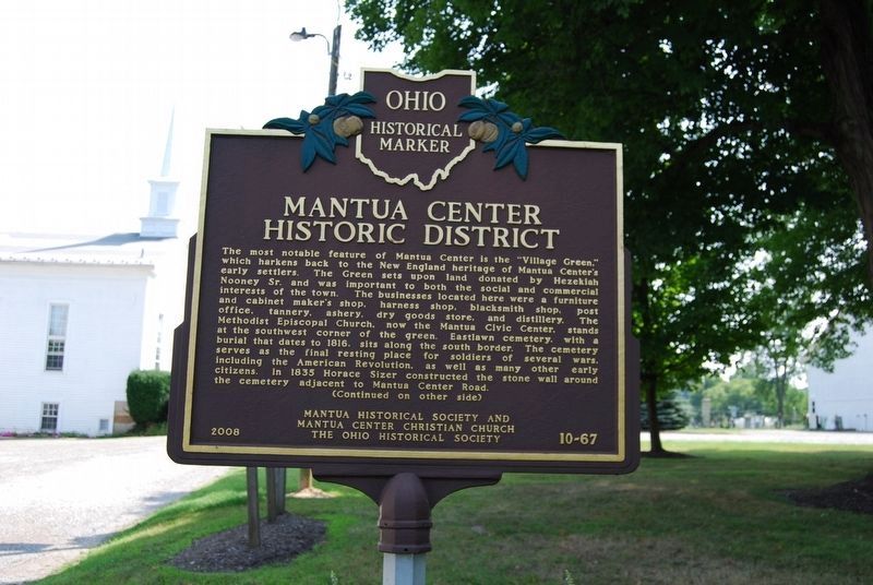 Mantua Center Historic District Marker image. Click for full size.