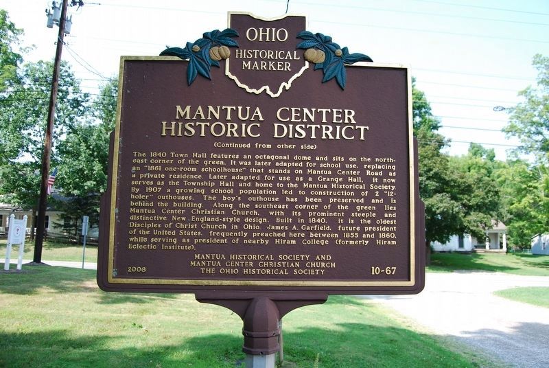 Mantua Center Historic District Marker image. Click for full size.