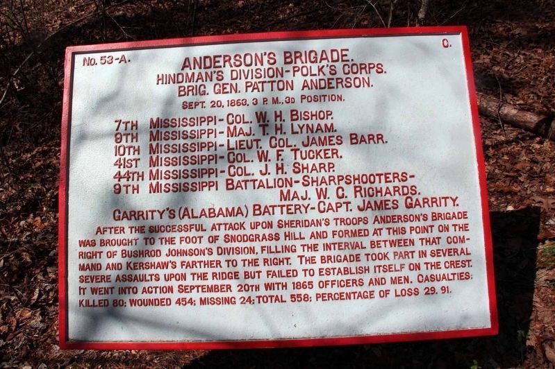 Anderson's Brigade Marker image. Click for full size.