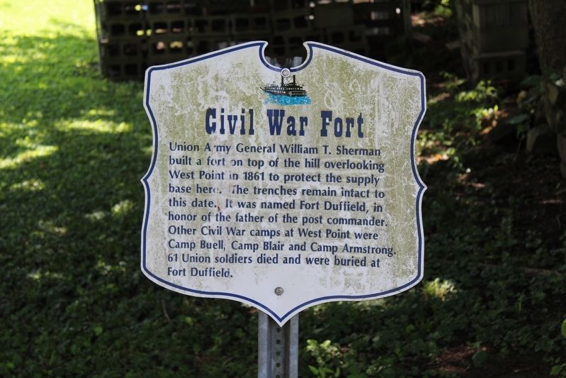 Civil War Fort Marker image. Click for full size.