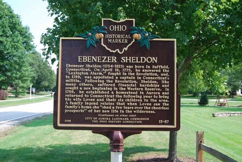 Ebenezer Sheldon Marker image. Click for full size.