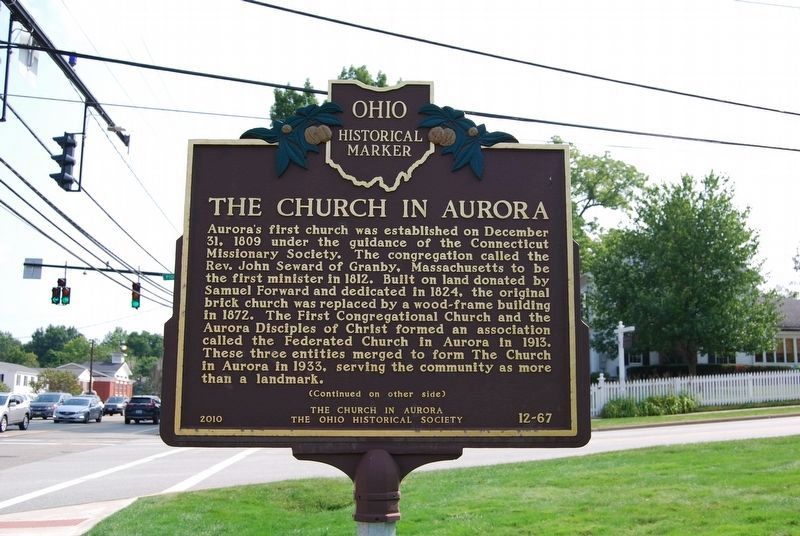 The Church In Aurora Marker image. Click for full size.