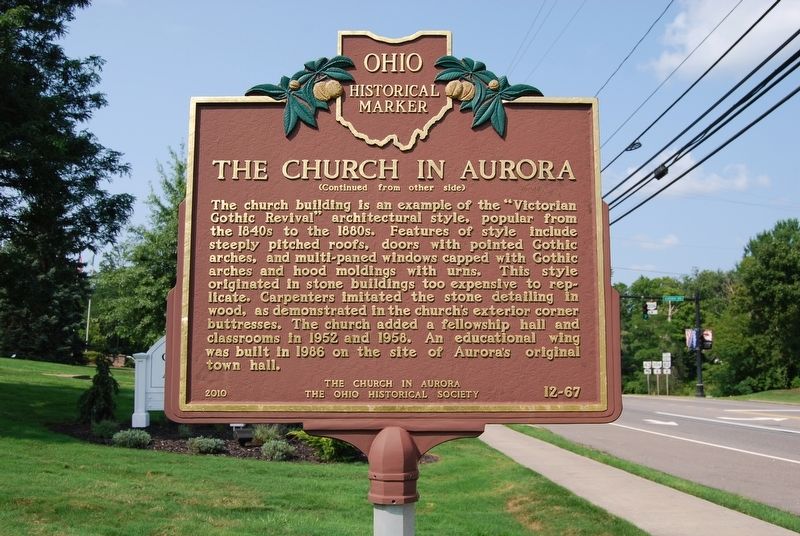 The Church In Aurora Marker image. Click for full size.
