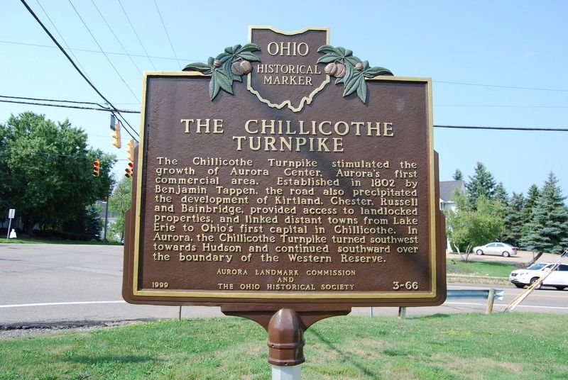 The Chillicothe Turnpike Marker. Click for full size. The Chillicothe Turnpike Marker image. Click for full size.