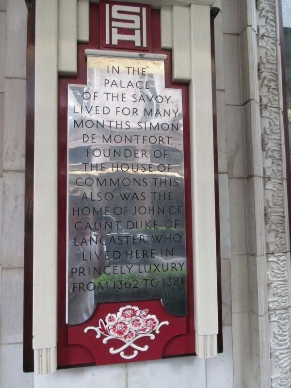 Palace of the Savoy Marker. Click for full size. Palace of the Savoy Marker image. Click for full size.