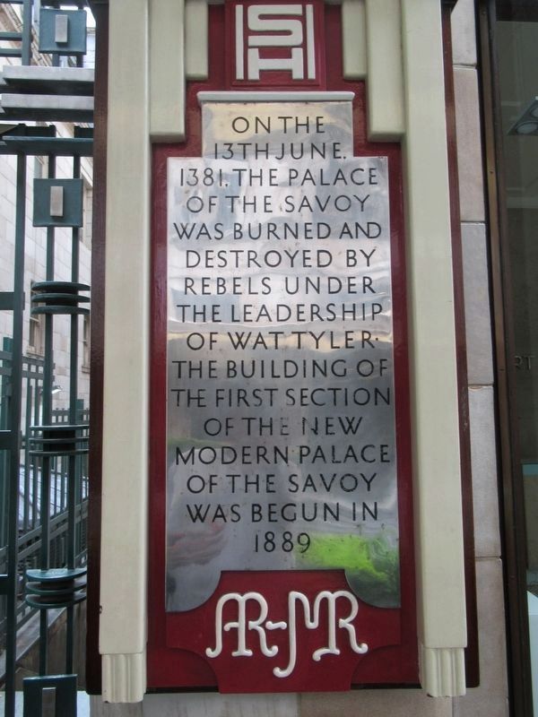 Palace of the Savoy Marker. Click for full size. Palace of the Savoy Marker image. Click for full size.
