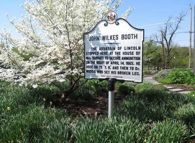 John Wilkes Booth Marker. Click for full size. John Wilkes Booth Marker image. Click for full size.