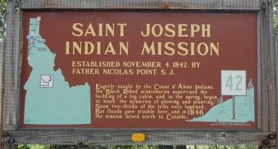 Saint Joseph Indian Mission Marker image. Click for full size.