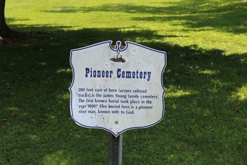 Pioneer Cemetery Marker. Click for full size. Pioneer Cemetery Marker image. Click for full size.