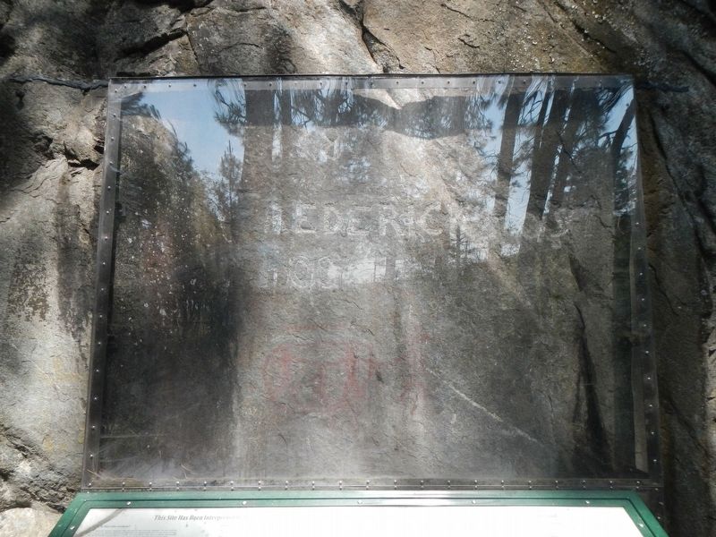 Treaty Rock inscription image. Click for full size.
