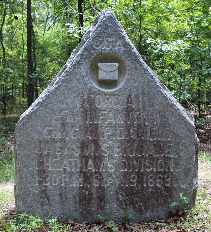 5th Georgia Infantry Marker. Click for full size. 5th Georgia Infantry Marker image. Click for full size.