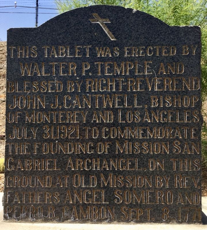Old Mission San Gabriel Marker image. Click for full size.