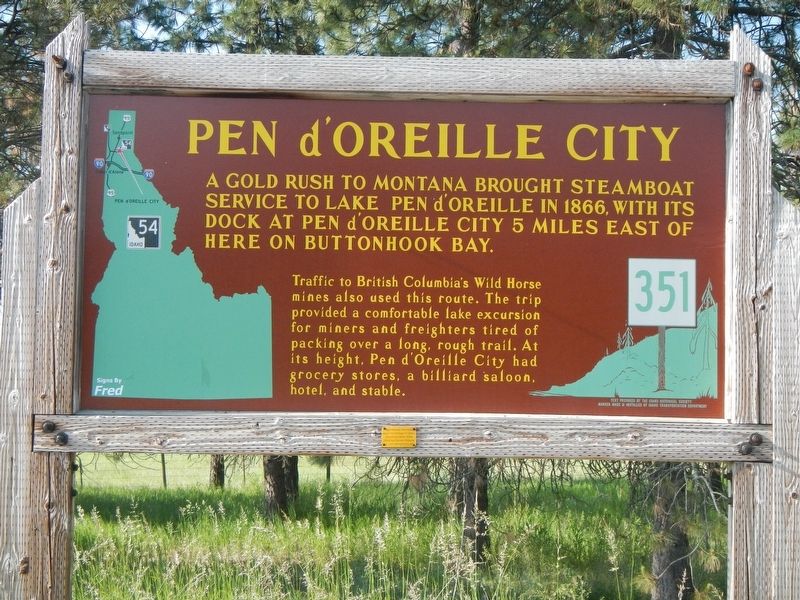 Pen d'Oreille City Marker. Click for full size. Pen d'Oreille City Marker image. Click for full size.