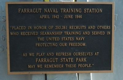 Farragut Naval Training Station Marker image. Click for full size.