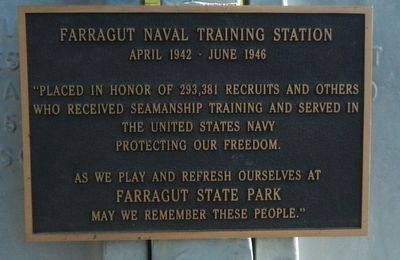 Farragut Naval Training Station Marker image. Click for full size.