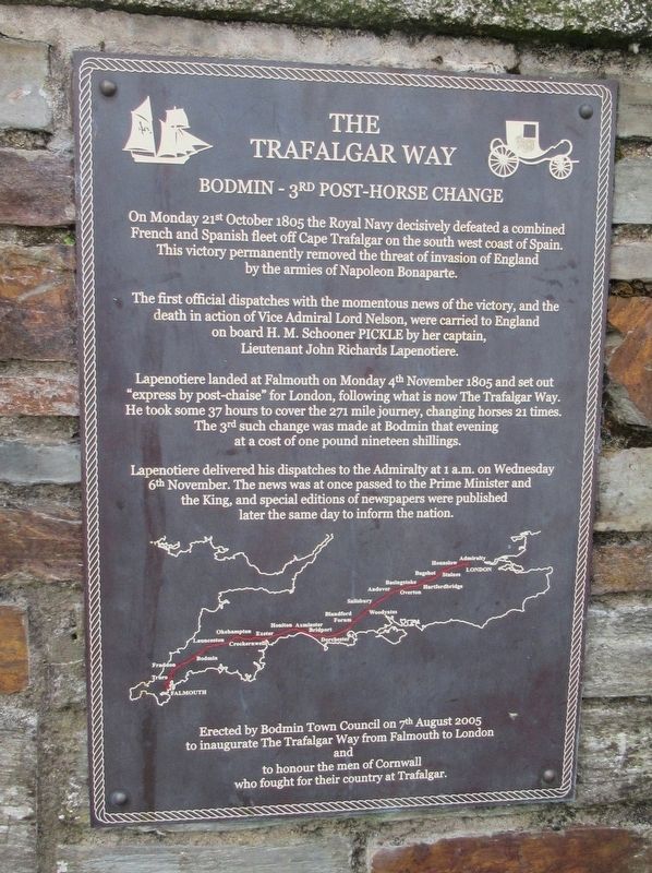 The Trafalgar Way Marker. Click for full size. The Trafalgar Way Marker image. Click for full size.