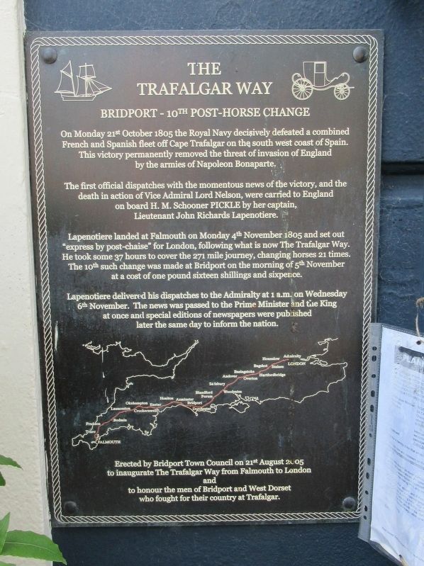 The Trafalgar Way Marker. Click for full size. The Trafalgar Way Marker image. Click for full size.