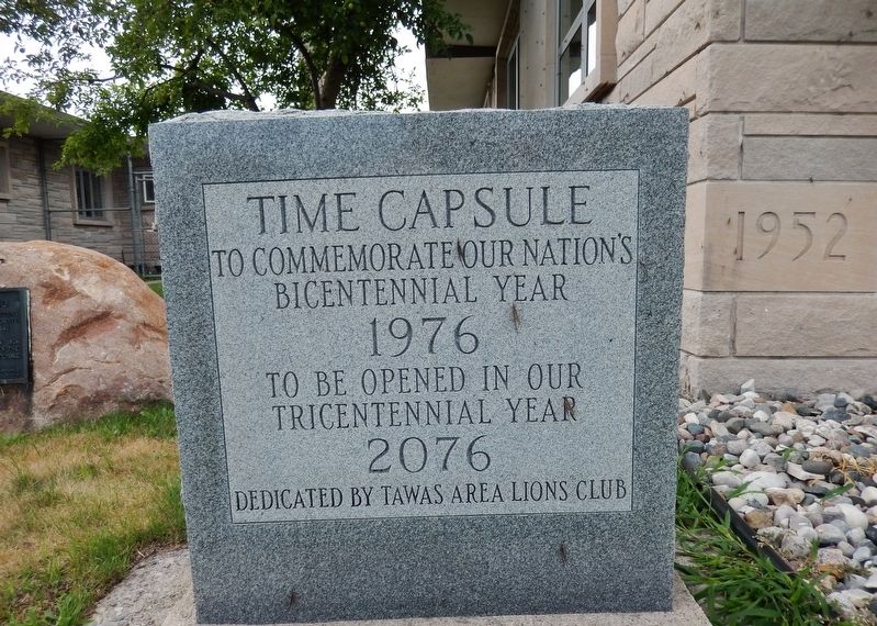 Tawas City Bicentennial Time Capsule, 1976-2076 (<i>located beside marker</i>) image. Click for full size.