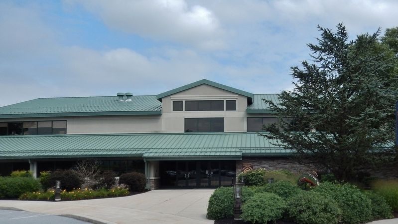 Pennsylvania Fish and Boat Commission Building (<i>located across parking lot south from marker</i>). Click for full size. Pennsylvania Fish and Boat Commission Building (<i>located across parking lot south from marker</i>) image. Click for full size.