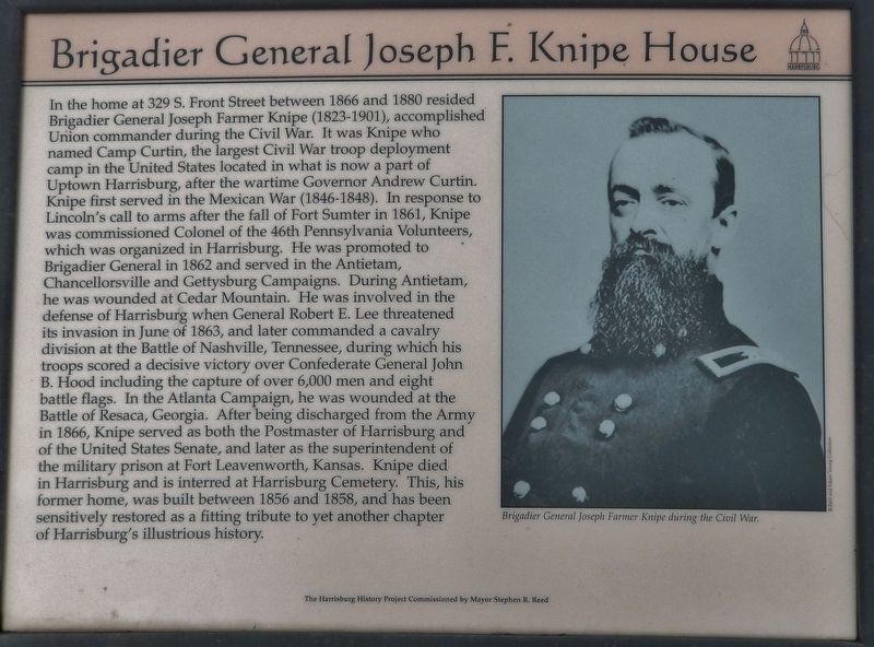 Brigadier General Joseph F. Knipe House Marker image. Click for full size.