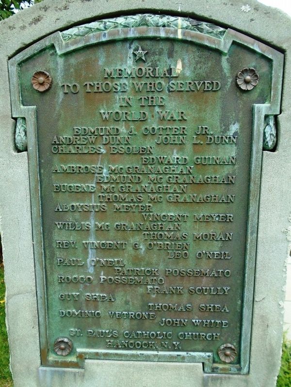 St. Paul's Catholic Church World War Memorial Marker. Click for full size. St. Paul's Catholic Church World War Memorial Marker image. Click for full size.