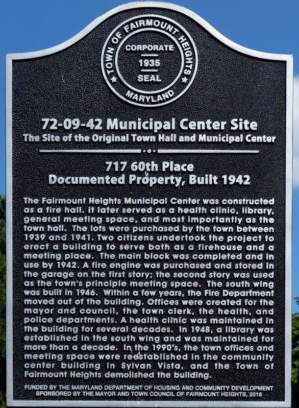 Municipal Center Site Marker image. Click for full size.