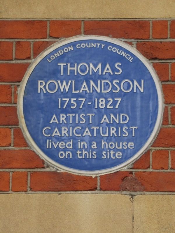 Thomas Rowlandson Marker. Click for full size. Thomas Rowlandson Marker image. Click for full size.