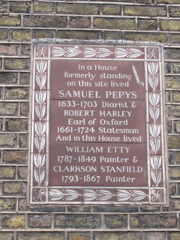 Samuel Pepys & etc. Marker. Click for full size. Samuel Pepys & etc. Marker image. Click for full size.
