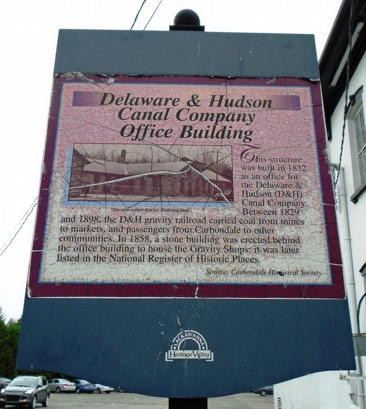 Delaware & Hudson Canal Company Office Building Marker. Click for full size. Delaware & Hudson Canal Company Office Building Marker image. Click for full size.