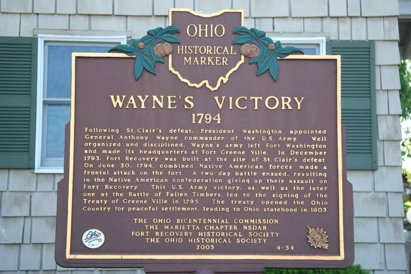 Wayne's Victory Marker. Click for full size. Wayne's Victory Marker image. Click for full size.
